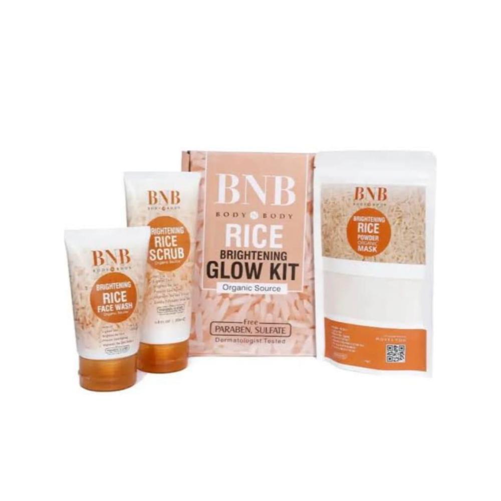 Whitening and brighting rice facial glow kit