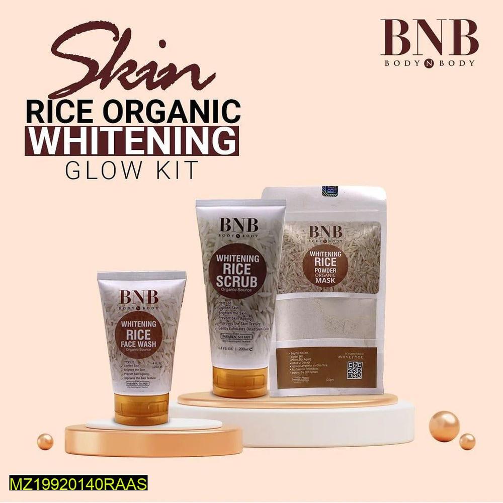 Whitening and brighting rice facial glow kit
