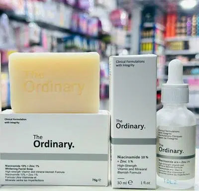 Revitalize Your Skin with 2 in 1 Skincare Bundle - Niacinamide Soap & Serum (2 Pc